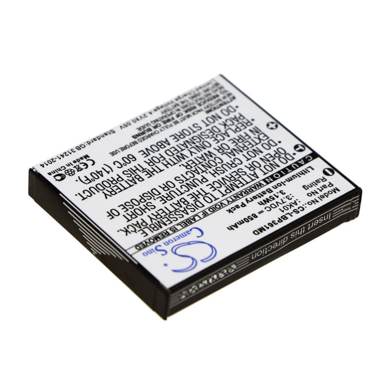 3.7V, 850mAh, Li-ion Battery fits Labnet, Multichannel Pipettes, Single, 3.145Wh