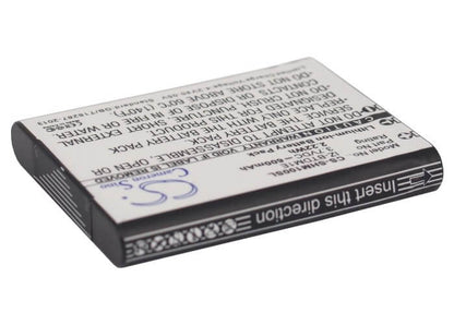 3.7V, 600mAh, Li-ion Battery fits Sharp, Portable Plasmacluster Ion Gen, 2.22Wh