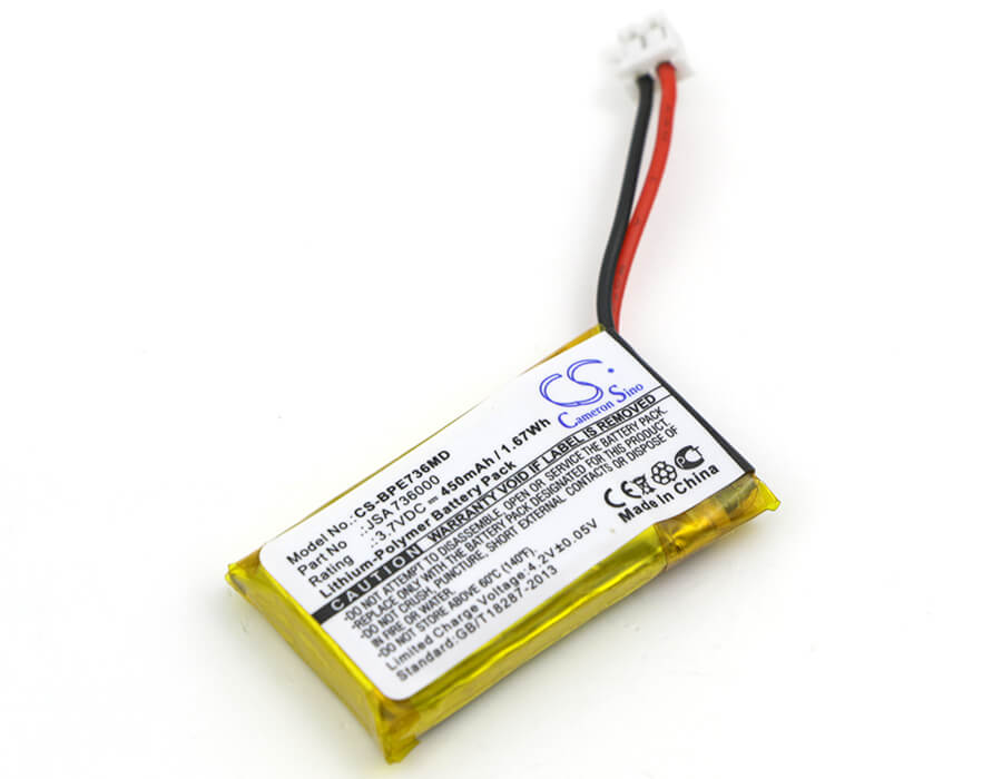 3.7V, 450mAh, Li-Polymer Battery fits Biohit, Multichannel Pipettes, Picus, 1.665Wh