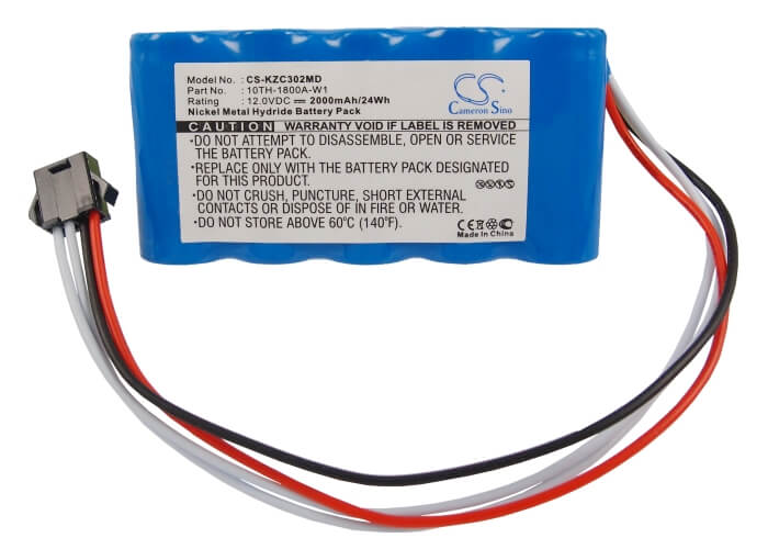12.0V, 2000mAh, Ni-MH Battery fits Kenz Cardico, 302, 24Wh
