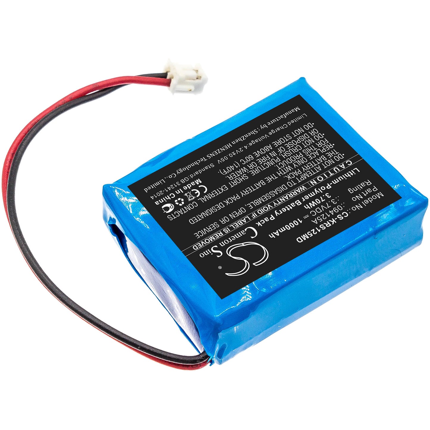 3.7V, 1000mAh, Li-Polymer Battery fits Karl Storz, Surgical Headlight, 3.7Wh