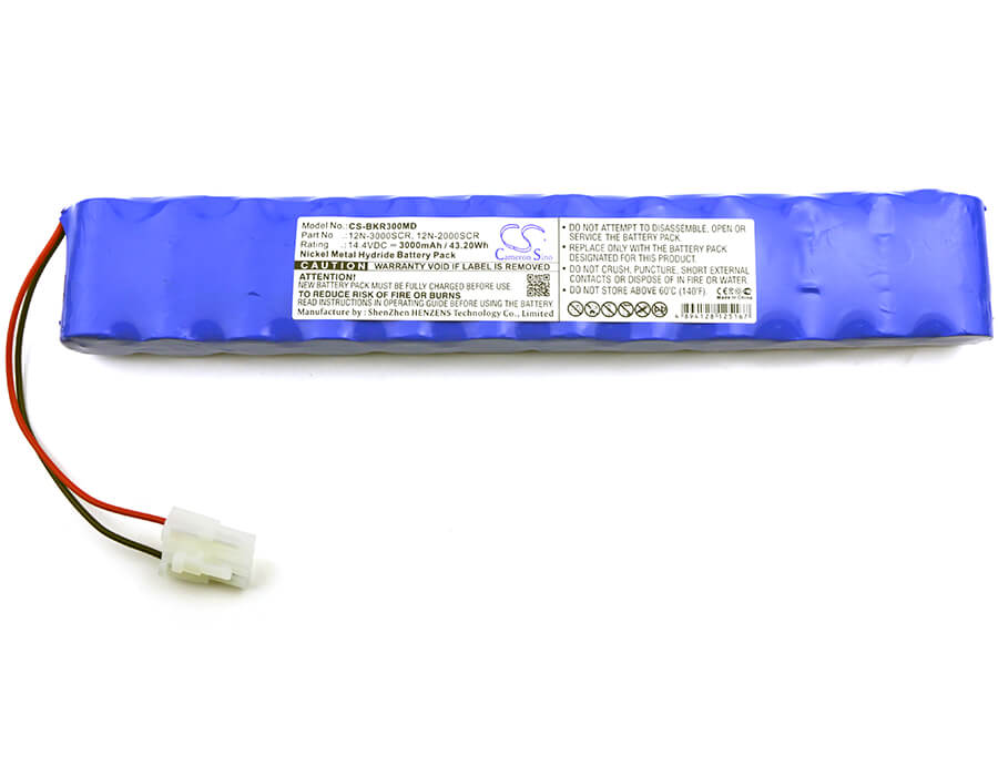 14.4V, 3000mAh, Ni-MH Battery fits Schiller, Defigard 3002, Defigard 3002 Ih, 43.2Wh