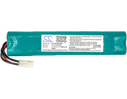 12.0V, 3000mAh, Ni-MH Battery fits Medtronic, Lifepak 20, Lifepak 20 Defibrillator, 36Wh