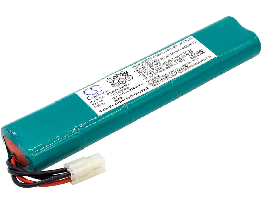 12.0V, 3000mAh, Ni-MH Battery fits Physio-control, Lifepak 20, Lifepak 20 Defibrillator, 36Wh