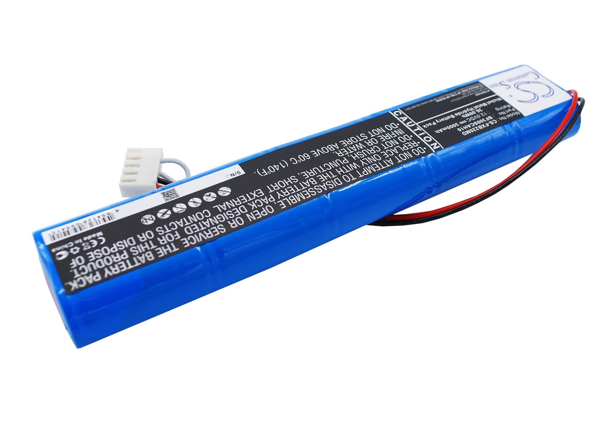 12.0V, 3000mAh, Ni-MH Battery fits Fukuda, Ecg Cardimax Fcp-2101, Ecg Cardimax Fcp-2201, 36Wh