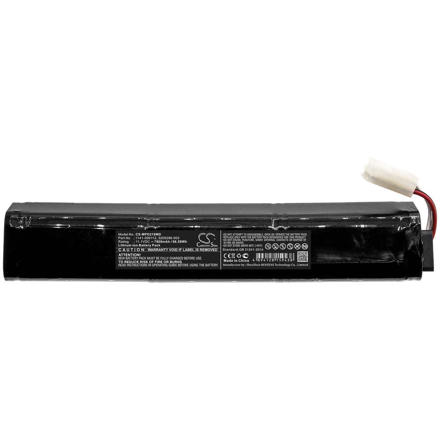 11.1V, 7800mAh, Li-ion Battery fits Physio-control, Lifepak 20e, 86.58Wh