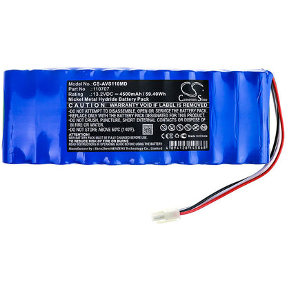 13.2V, 4500mAh, Ni-MH Battery fits Viasys Healthcare, Acutronic Bird Fabian, Bird Fabian, 59.4Wh