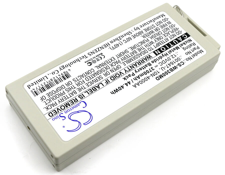 12.0V, 3700mAh, Ni-MH Battery fits Welch-allyn, Mrl Defibrillator Pic30, Mrl Defibrillator Pic40, 44.4Wh