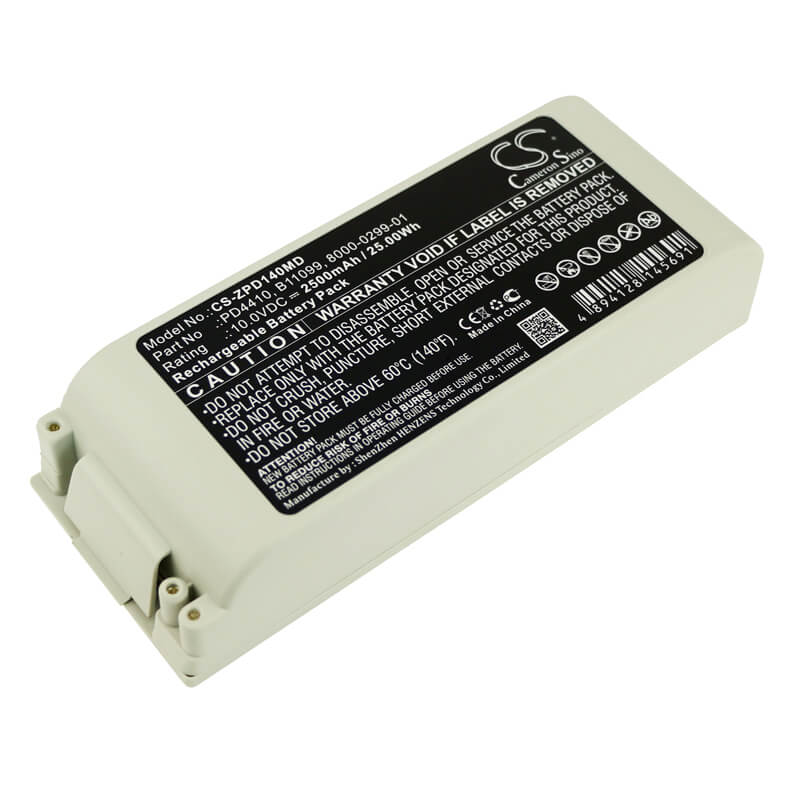 10.0V, 2500mAh, Sealed Lead Acid Battery fits Zoll, 8000-0299-01, 8000-0299-10, 25Wh