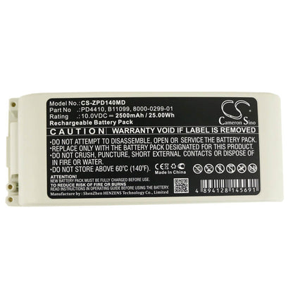 10.0V, 2500mAh, Sealed Lead Acid Battery fits Zoll, 8000-0299-01, 8000-0299-10, 25Wh