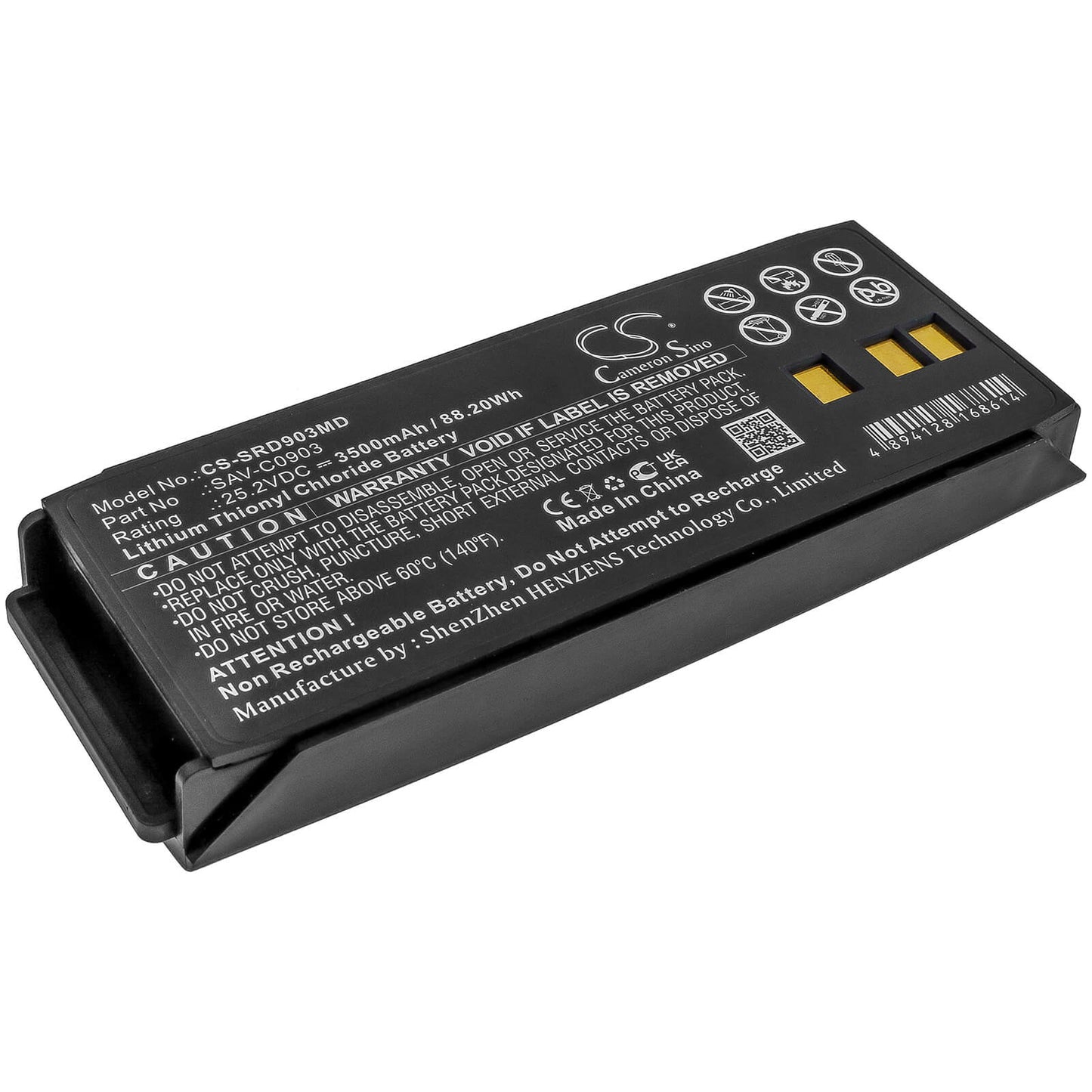 25.2V, 3500mAh, Li-SOCl2 Battery fits Saverone, Automatic, D, 88.2Wh