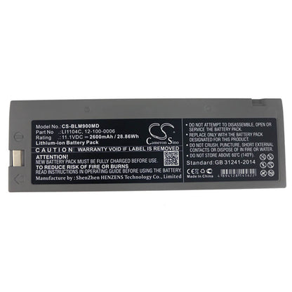 11.1V, 2600mAh, Li-ion Battery fits Biolight, Argus Lms-10, M66, 28.86Wh