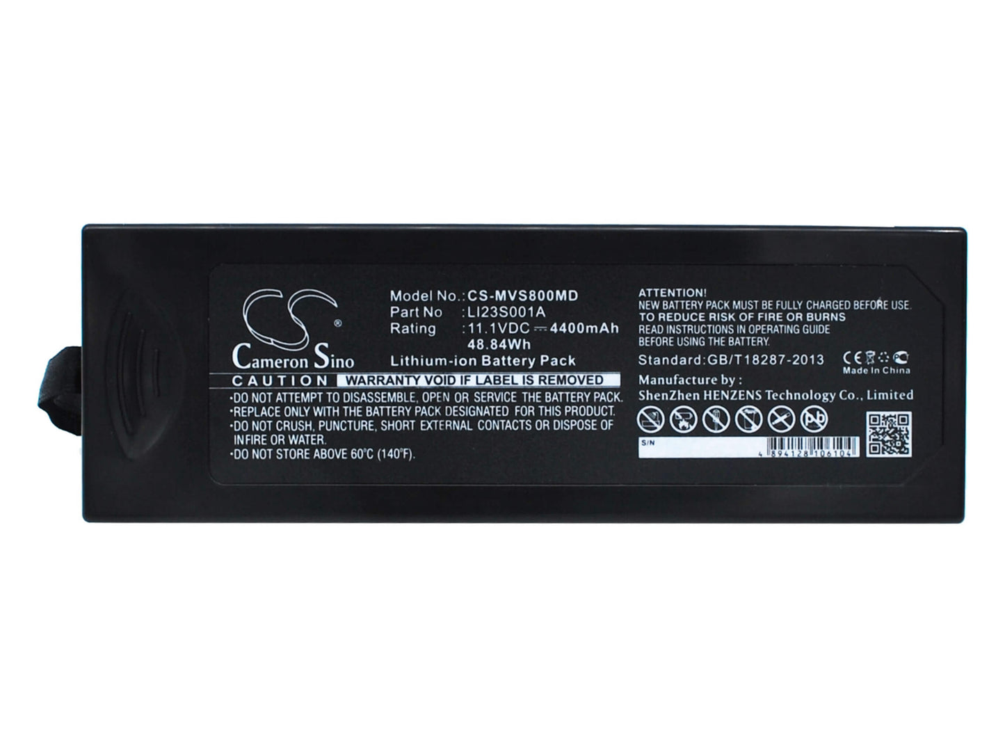 11.1V, 4400mAh, Li-ion Battery fits Mindray, Pm7000, Pm8000, 48.84Wh