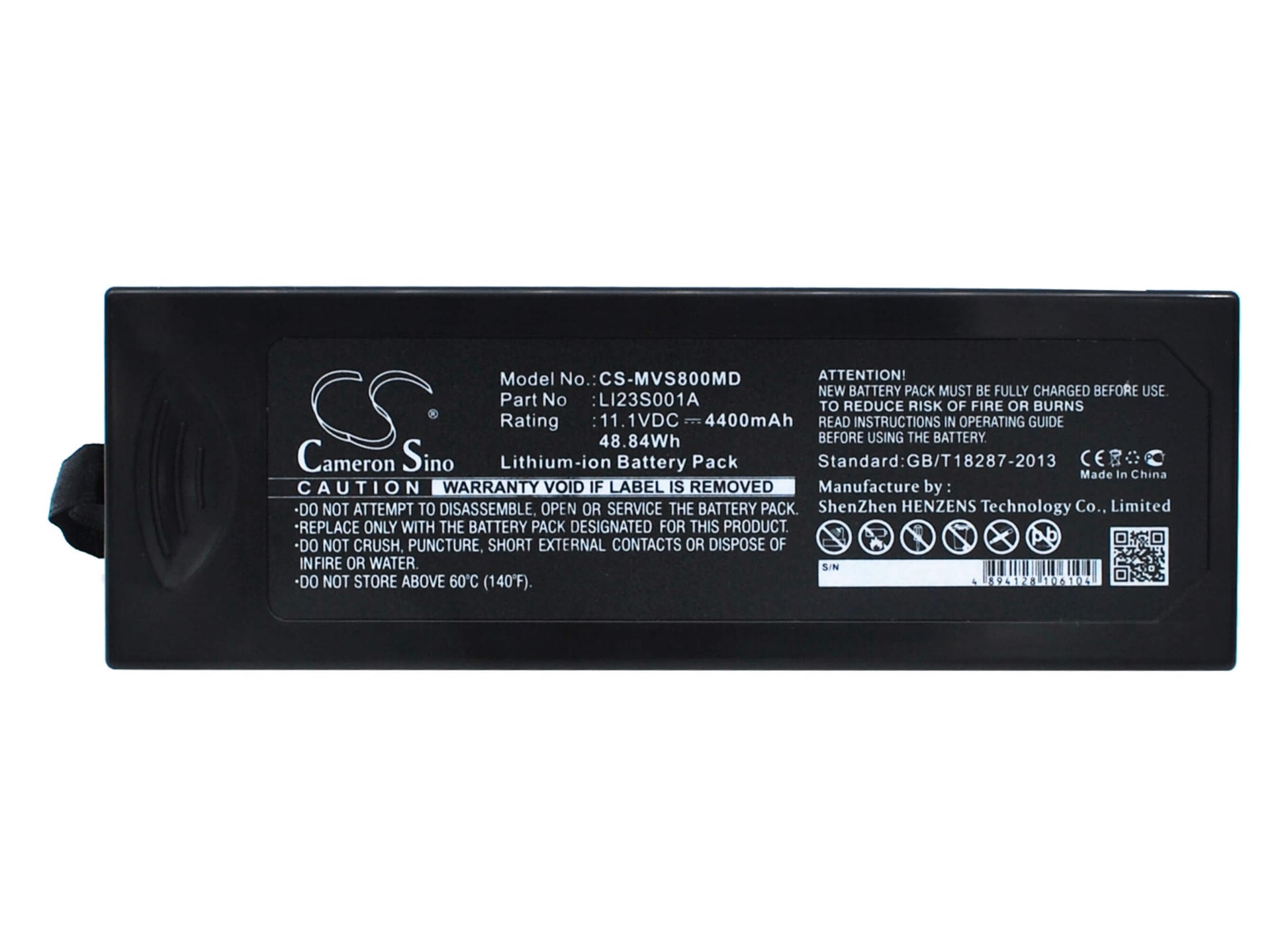 11.1V, 4400mAh, Li-ion Battery fits Mindray, Pm7000, Pm8000, 48.84Wh