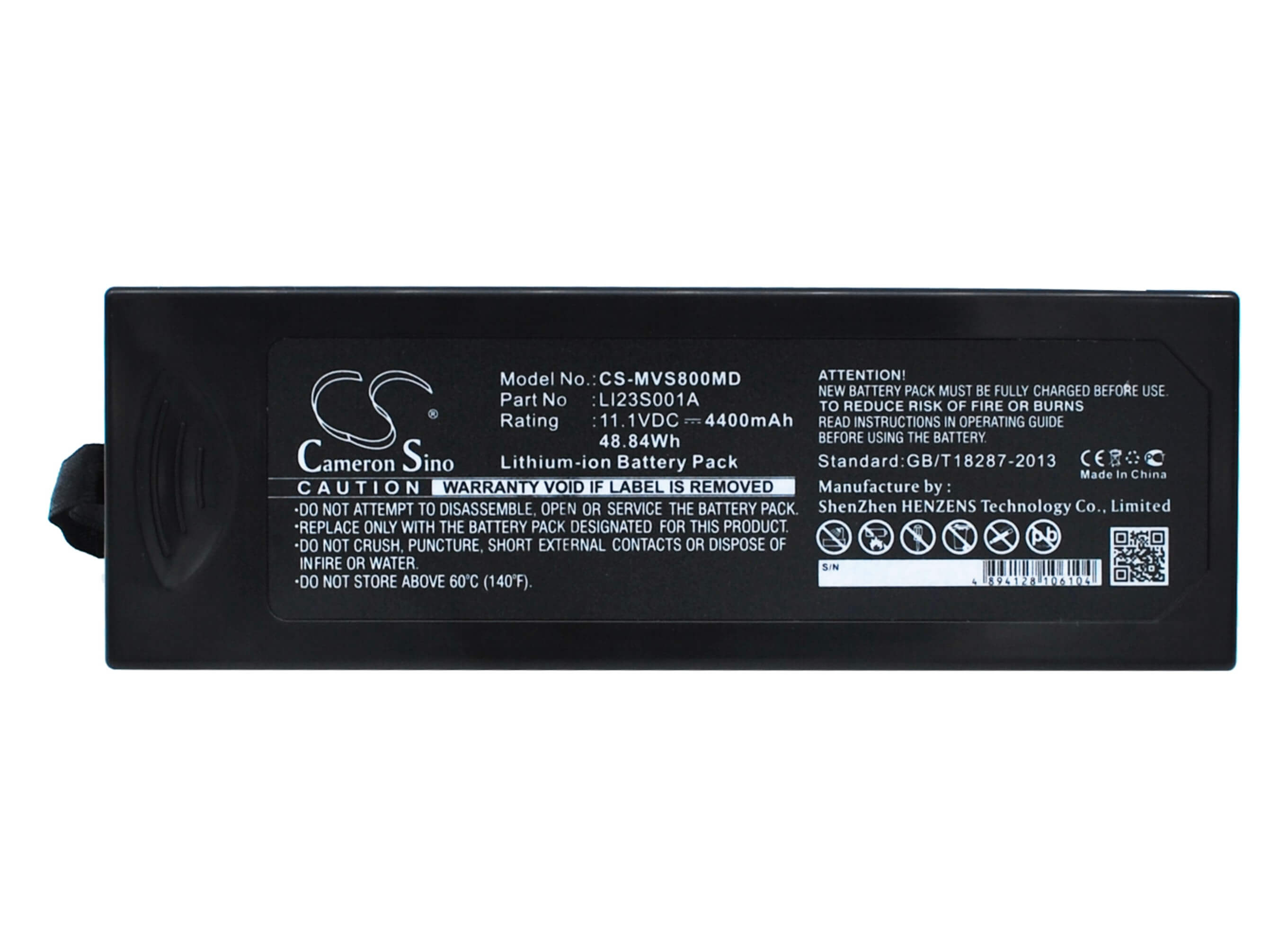 11.1V, 4400mAh, Li-ion Battery fits Mindray, Pm7000, Pm8000, 48.84Wh