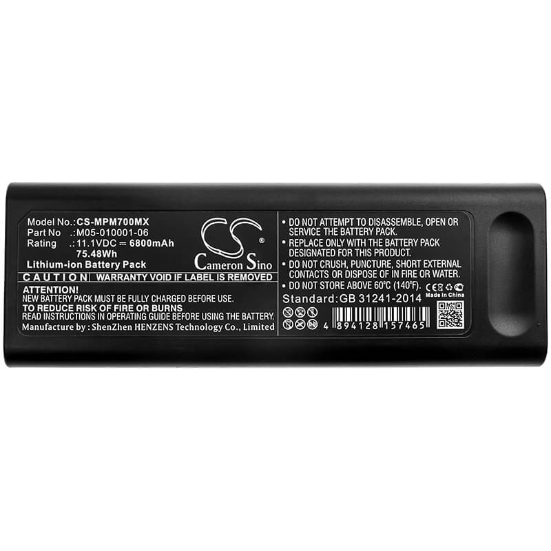 11.1V, 6800mAh, Li-ion Battery fits Ge, 0146-00-0069, 75.48Wh
