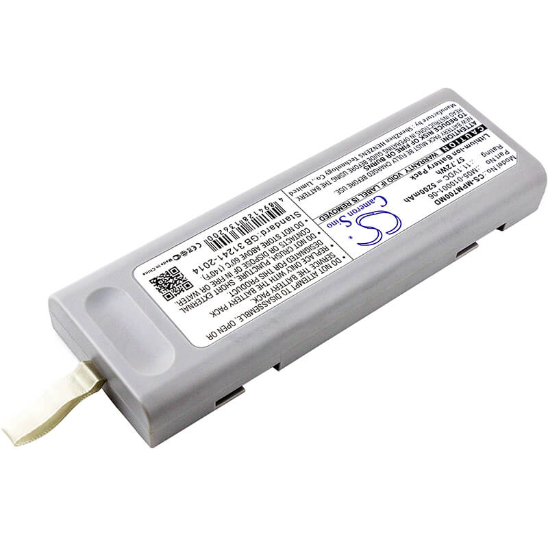 11.10V, 5200mAh, Li-ion Battery fits Mindray, Accutor Plus, Accutor V, 57.72Wh