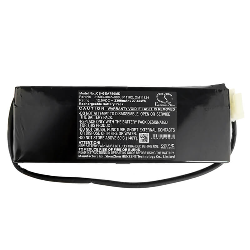 12.0V, 2300mAh, Sealed Lead Acid Battery fits Datex Ohmeda, 7900 Ventilator, Aespire 7900 Anesthesia System, 27.6Wh