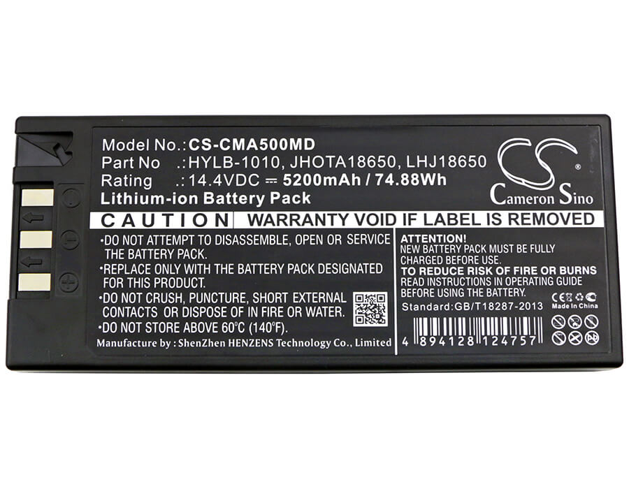 14.4V, 5200mAh, Li-ion Battery fits Comen, 8000d, C50, 74.88Wh