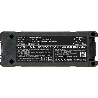 14.8V, 6600mAh, Li-ion Battery fits Mindray, Beneheart D6, Beneheart Dp-50, 97.68Wh