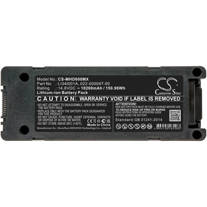 14.8V, 10200mAh, Li-ion Battery fits Mindray, Beneheart D6, Beneheart Dp-50, 150.96Wh