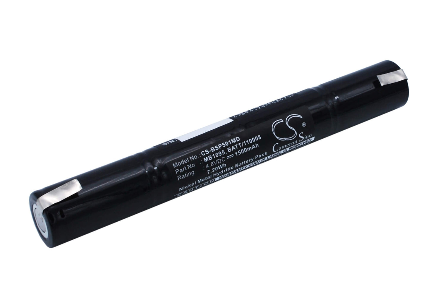 4.8V, 1500mAh, Ni-MH Battery fits Bosch, Spiro 501, 7.2Wh