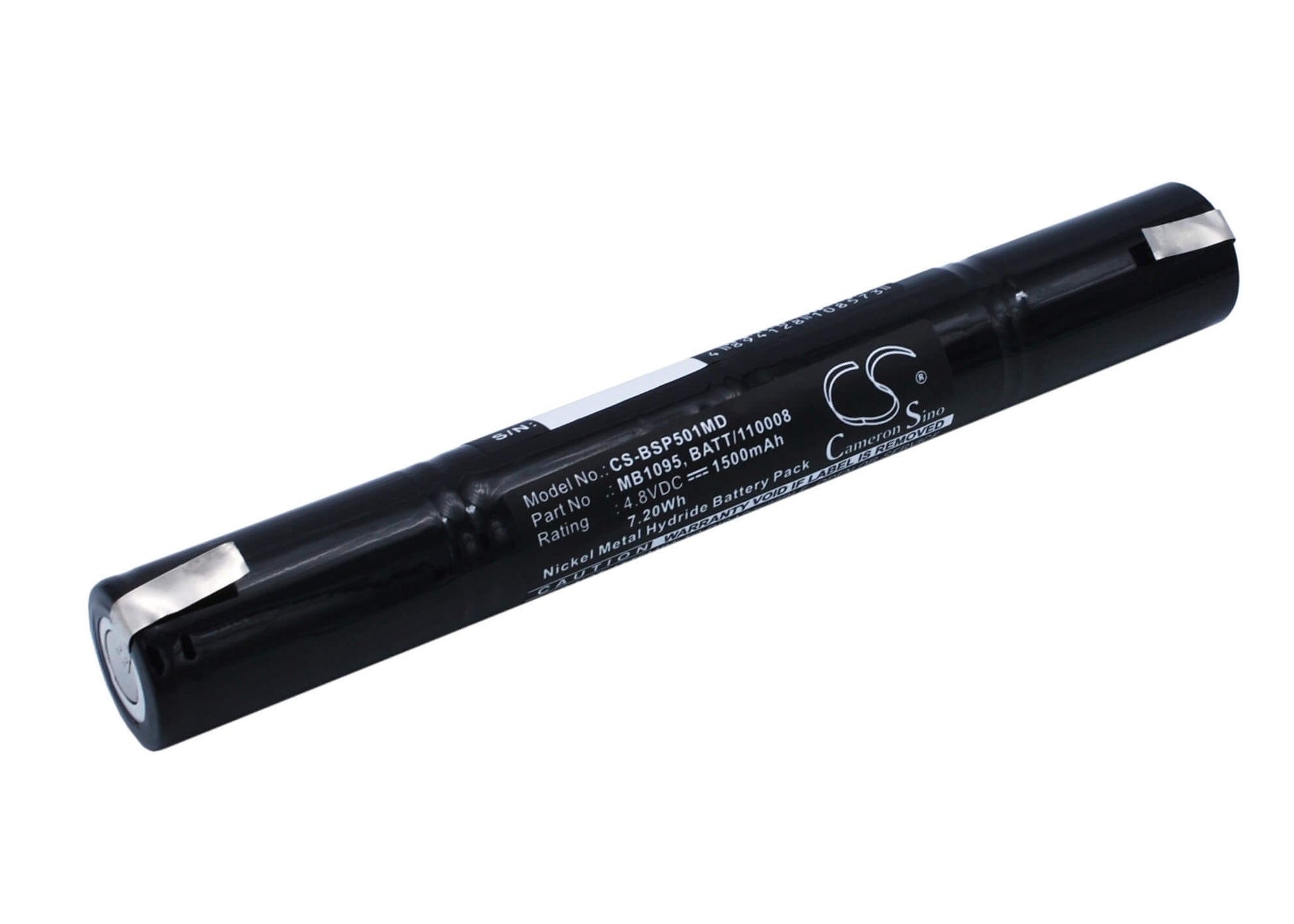 4.8V, 1500mAh, Ni-MH Battery fits Bosch, Spiro 501, 7.2Wh