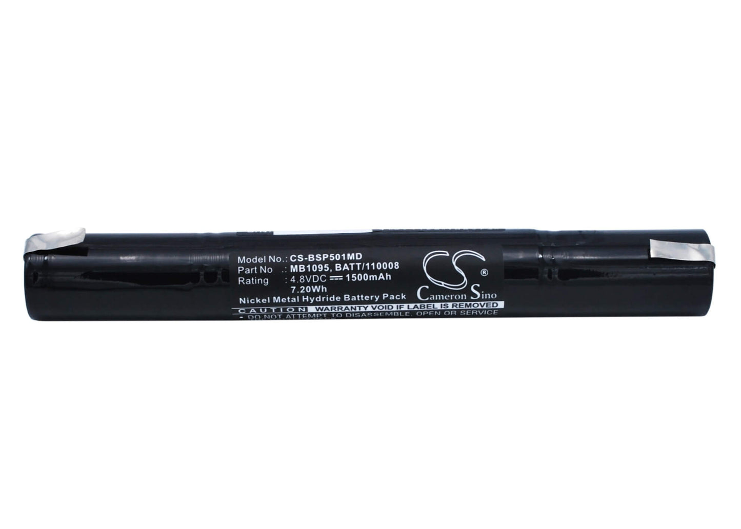 4.8V, 1500mAh, Ni-MH Battery fits Bosch, Spiro 501, 7.2Wh