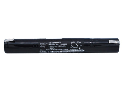 4.8V, 1500mAh, Ni-MH Battery fits Bosch, Spiro 501, 7.2Wh