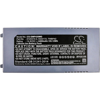 14.8V, 4400mAh, Li-ion Battery fits Ge, Echographe Logic-e, Echographe Logiq I, 65.12Wh