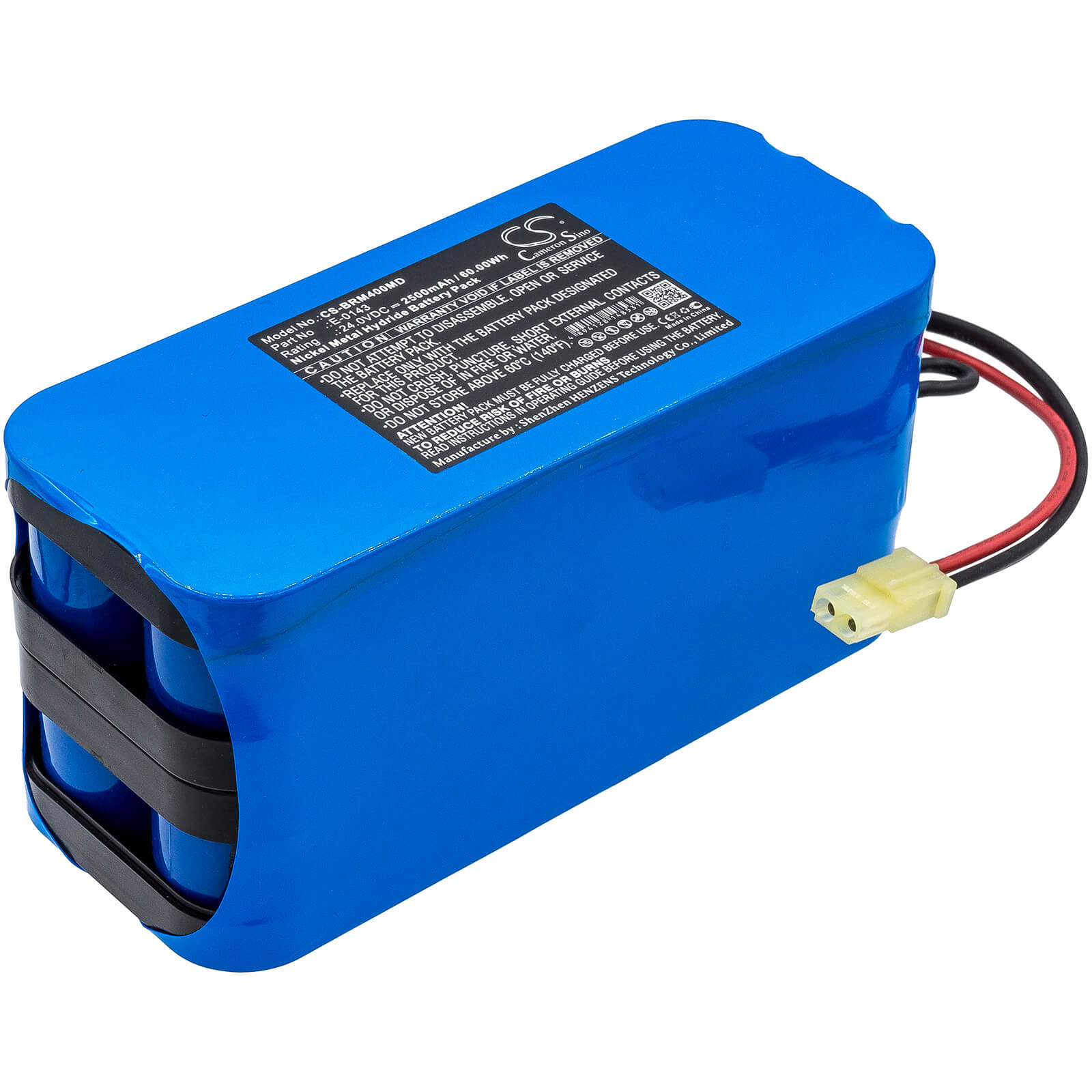 24.0V, 2500mAh, Ni-MH Battery fits Burdick, Medic 4 Defibrillator, 60Wh