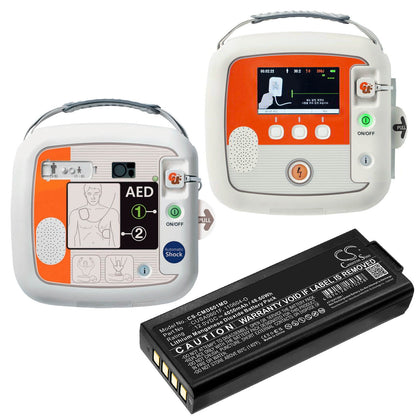 12.0V, 4050mAh, Li-MnO2 Battery fits Cu Medical, Defibrillator I-pad, Ipad Sp1, 48.6Wh