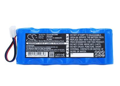 6.0V, 5000mAh, Ni-MH Battery fits Bci, 58450a1 Mini-torr Plus, 6004 Blood Pressure Monitor, 30Wh