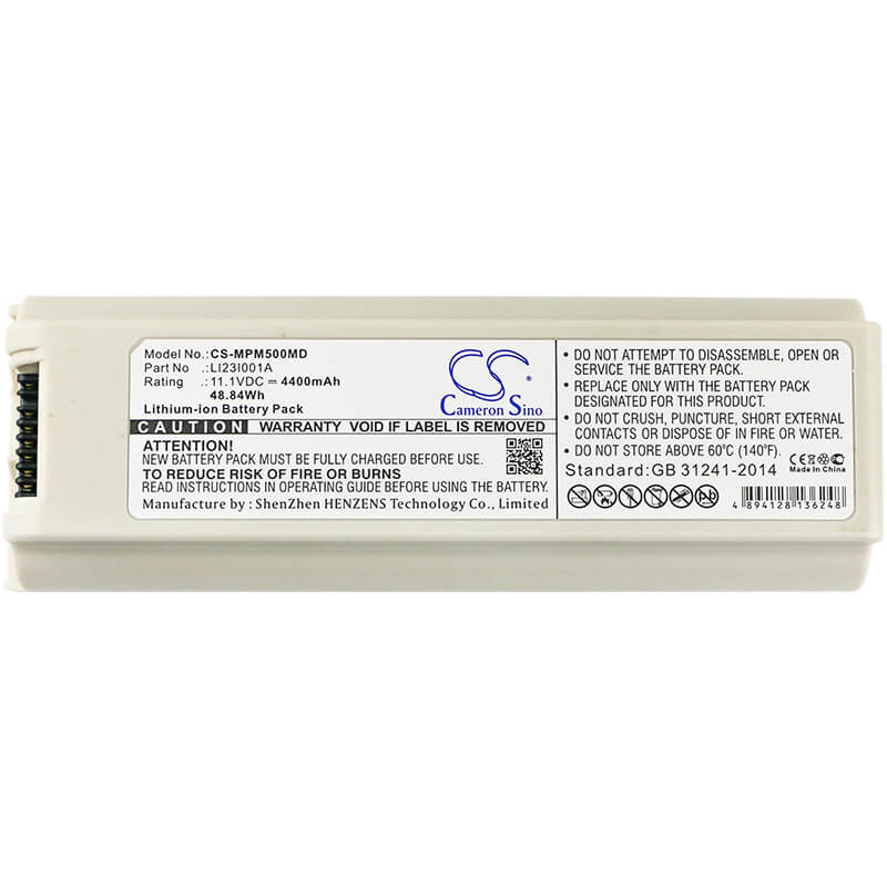 11.1V, 4400mAh, Li-ion Battery fits Mindray, Echographe M5, Echographe M5t, 48.84Wh