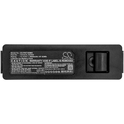 14.4V, 6800mAh, Li-ion Battery fits Philips, Respironics T70 Cough Assist, Respironics Trilogy, 97.92Wh