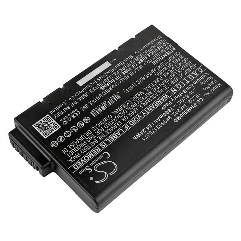 10.8V, 7800mAh, Li-ion Battery fits Philips, 60306, 860310, 84.24Wh