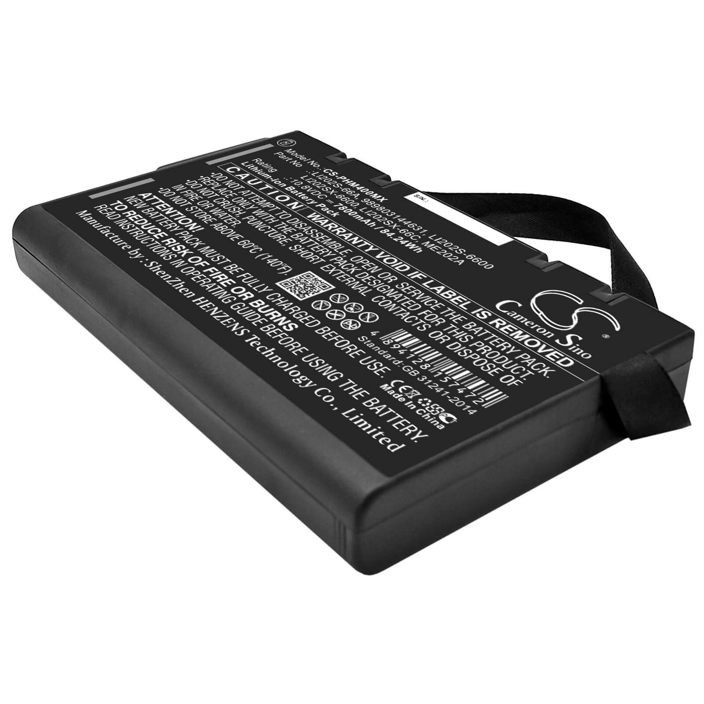 10.8V, 7800mAh, Li-ion Battery fits Spacelabs, Mcare300, Mcare300d, 84.24Wh