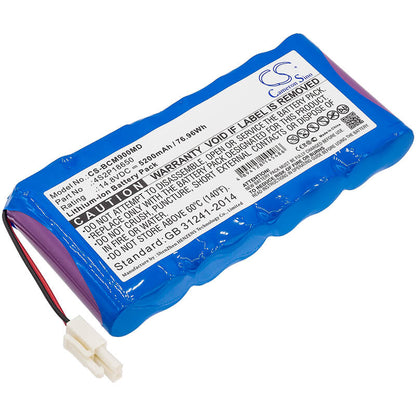 14.8V, 5200mAh, Li-ion Battery fits Biocare, Pm900, Pm900 Patient Monitor, 76.96Wh