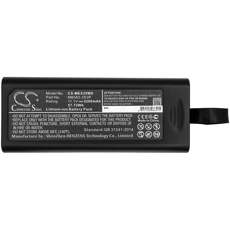 11.1V, 5200mAh, Li-ion Battery fits Mindray, Accutorr 3, Accutorr 7, 57.72Wh