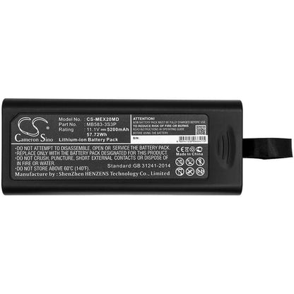 11.1V, 5200mAh, Li-ion Battery fits Mindray, Accutorr 3, Accutorr 7, 57.72Wh