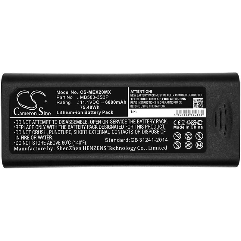 11.1V, 6800mAh, Li-ion Battery fits Mindray, Accutorr 3, Accutorr 7, 75.48Wh