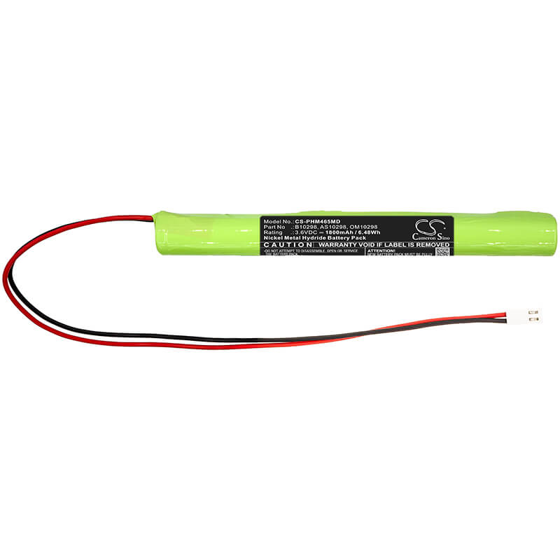 3.6V, 1800mAh, Ni-MH Battery fits Philips, Cardiac, Cardiograph, 6.48Wh