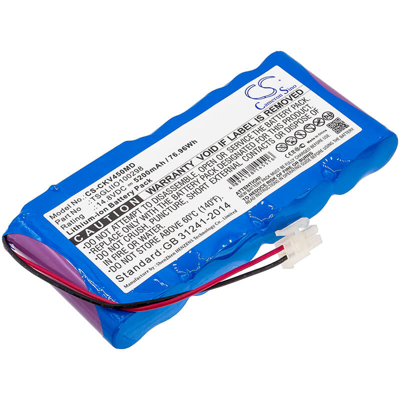 14.8V, 5200mAh, Li-ion Battery fits Charter Kontron, Vitalogik 4500, 76.96Wh