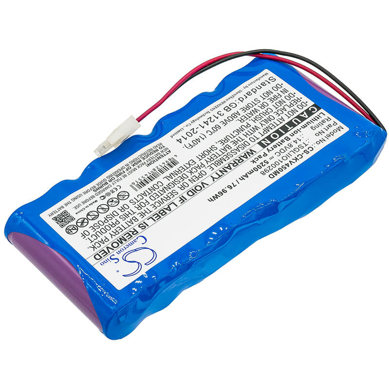 14.8V, 5200mAh, Li-ion Battery fits Charter Kontron, Vitalogik 4500, 76.96Wh