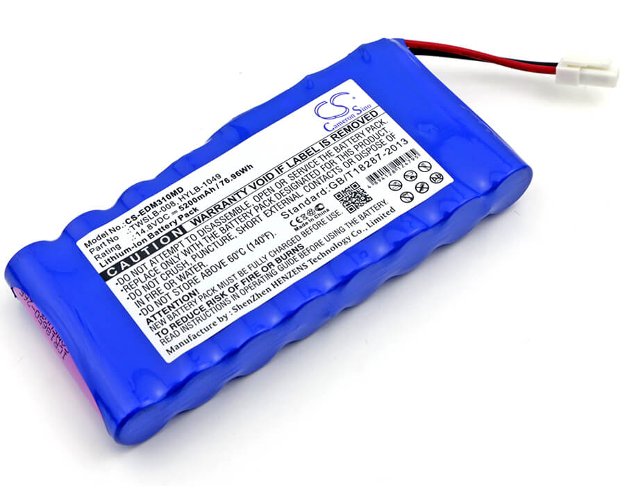 14.8V, 5200mAh, Li-ion Battery fits Edan, M3, 76.96Wh