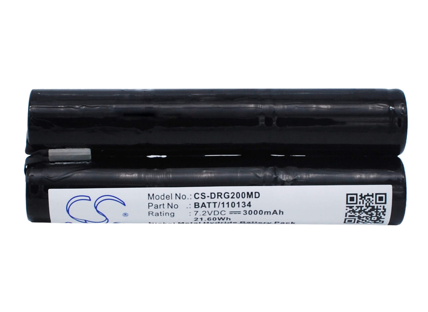 7.2V, 3000mAh, Ni-MH Battery fits Drager, Dialog 2000, 21.6Wh