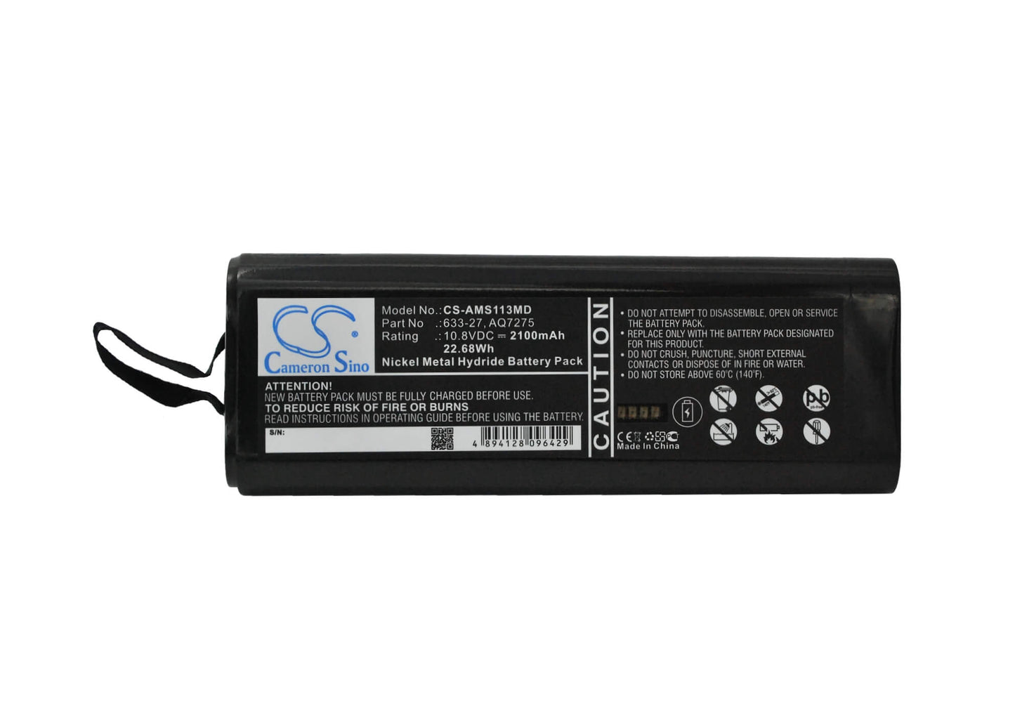 10.8V, 2100mAh, Ni-MH Battery fits Anritsu, 9081d, Lmr Master, 22.68Wh