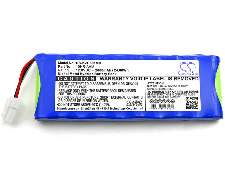 12.0V, 2000mAh, Ni-MH Battery fits Kenz Cardico, Cardico 601, Ecg-601, 24Wh