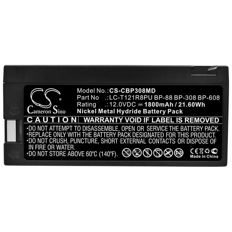 12.0V, 1800mAh, Ni-MH Battery fits Colin Medical, Advantage, Asm 5000, 21.6Wh