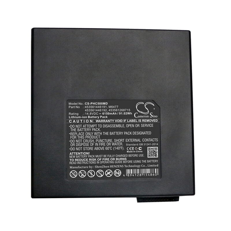 14.8V, 6150mAh, Li-ion Battery fits Philips, Echographe Cx50, Ultrasound Cx30, 91.02Wh